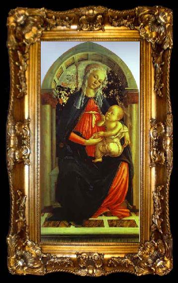 framed  Sandro Botticelli Madonna of the Rosegarden, ta009-2